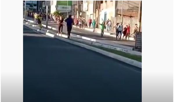 Arrastão provoca pânico e correria de pedestres na Av Suburbana