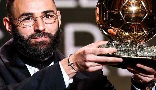 Bola de Ouro 2022: Benzema é eleito craque da temporada em cerimônia; Courtois e Lewandowski também são premiados