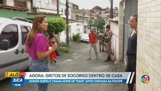 Homem surta em Castelo Branco ao vivo: Vizinhos ouvem gritos e polícia chega | ALÔ JUCA | TV ARATU