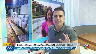 Maconha em caixas apreendidas: Carga com 6 toneladas é interceptada na BR-116 | ALÔ JUCA | TV ARATU