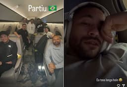 Neymar está a caminho de São Paulo. Foto: Redes Sociais 