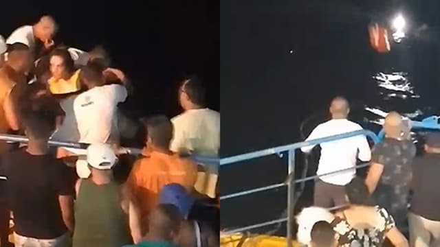 Três pessoas são resgatadas por tripulantes do ferry-boat na Ilha de Itaparica 