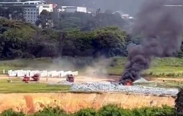 Duas pessoas morrem após queda de avião no Aeroporto da Pampulha, em BH; vídeo