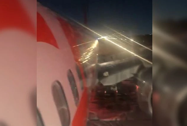 Avião colide com carro durante decolagem no aeroporto do Galeão