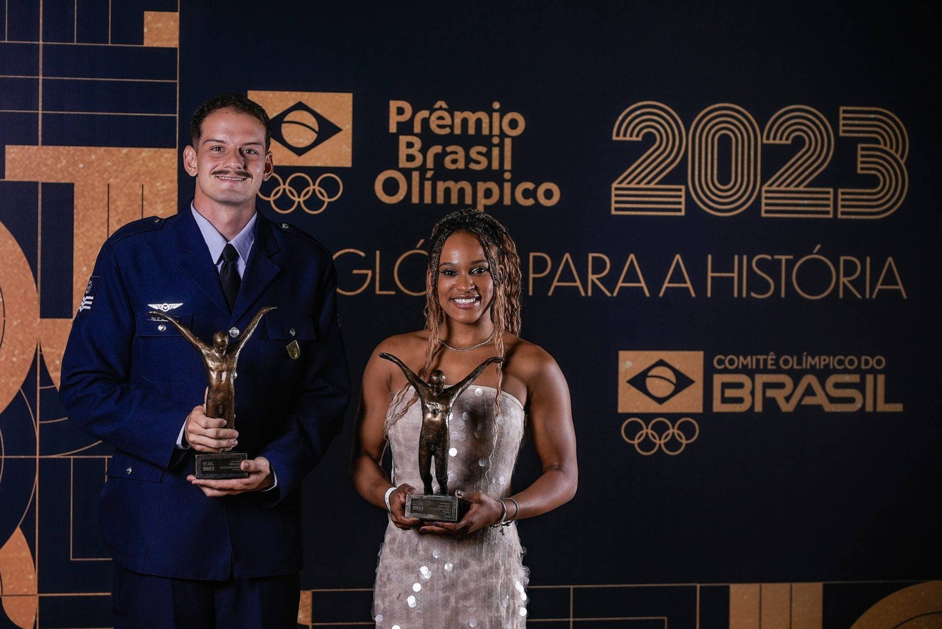 Rebeca Andrade e Marcus D’Almeida vencem o Prêmio Brasil Olímpico de 2023