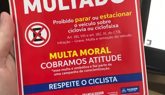 Motorista que desrespeitar o espaço do ciclista poderá levar multa moral em Salvador; entenda