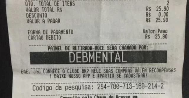 Funcionária da Burger King é demitida após identificar cliente como 'debmental'