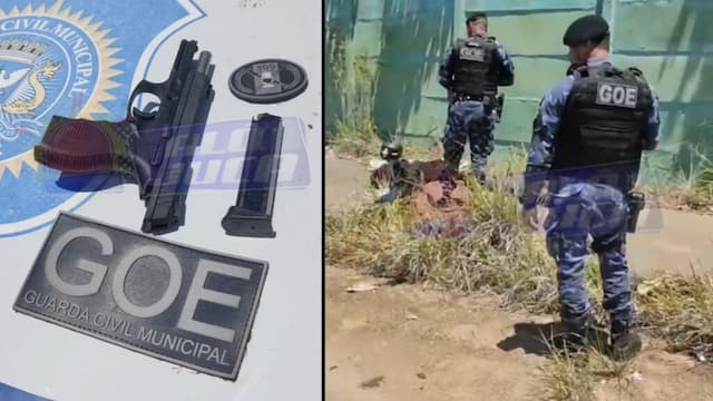 Guarda Civil flagra dupla com pistola e motos roubadas