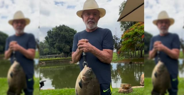 Lula pesca peixe de 6 kg na véspera do aniversário de 79 anos: 'Meu grande presente'