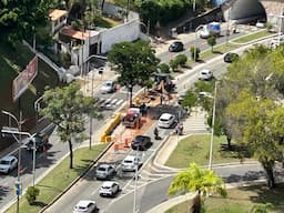 Embasa inicia obra na principal avenida de acesso ao Carnaval de Salvador