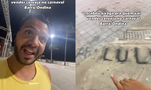 Influenciador é ameaçado após vídeo sobre ambulantes na Barra