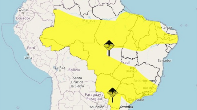 Inmet divulga alerta amarelo de chuva intensa para 14 cidades baianas