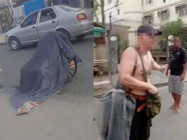 Homem carrega corpo de mãe pela em rua e é espancado por populares