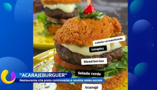 Restaurante cria acarajé em formato de hambúrguer e divide opiniões