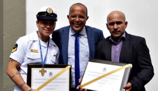 Bia Ferreira e treinador de Hebert Conceição recebem honraria da Câmara de Salvador por atuação na Olimpíada de Tóquio