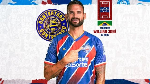 Willian José aparece em lista de relacionados do Bahia contra a Juazeirense