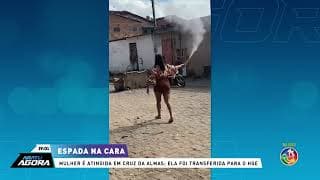 Espada na cara: Mulher é atingida em Cruz da Almas; e foi transferida pro HGE |ARATU AGORA |TV ARATU