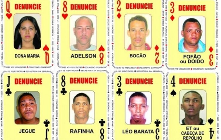 BARALHO DO CRIME: Ferramenta da SSP recebe oito novos rostos, em primeira atualização de 2017