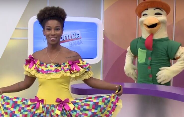 CAIPIRA: A caráter, Rita Batista apresenta o Bom Dia Bahia com roupa junina  e dá ponta pé inicial no Arraiá do Galinho | Aratu On