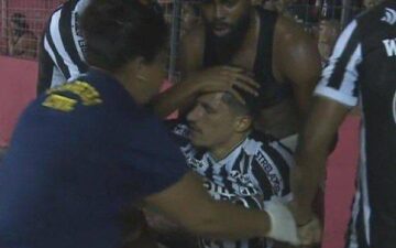 Atacante do Ceará é atingido por spray de pimenta em comemoração do título da Copa do Nordeste